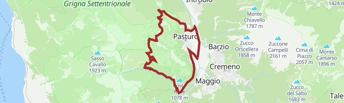 Route map: Pedalando nel Parco della Grigna